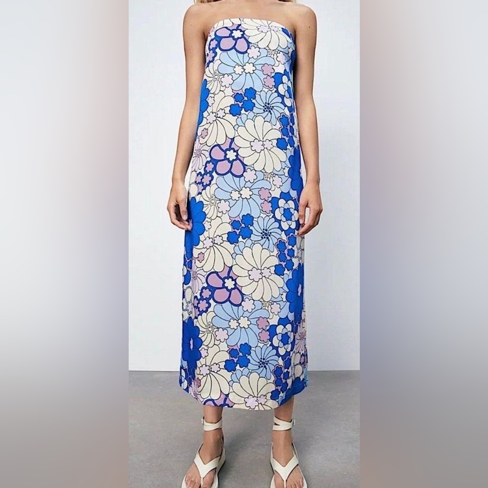 Retro Floral Midi Dress